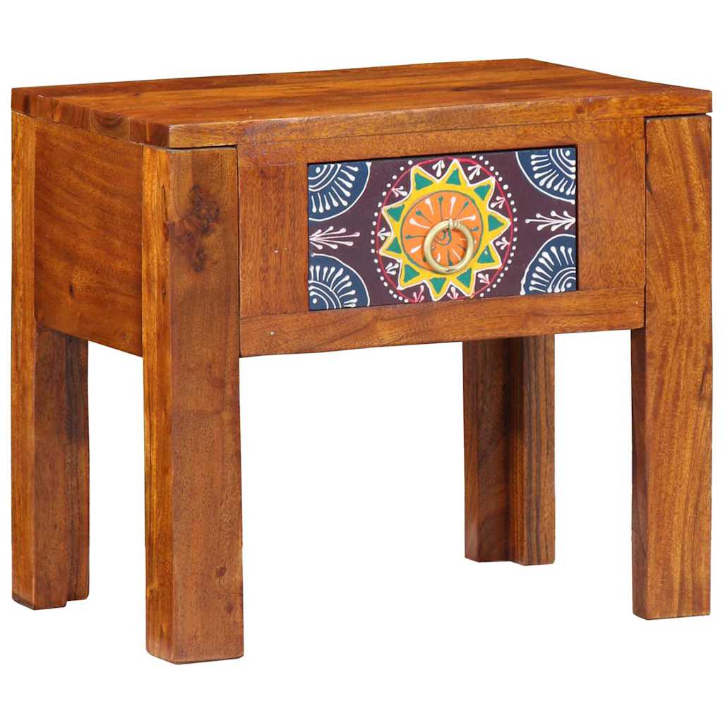 Side Table with Drawer Brown 40 x 30 x 36 cm Solid Acacia wood